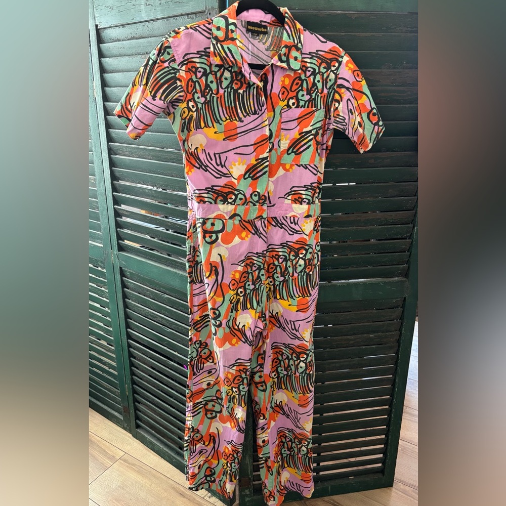 NOOWORKS Coveralls in AMOEBA size Small excellent condition